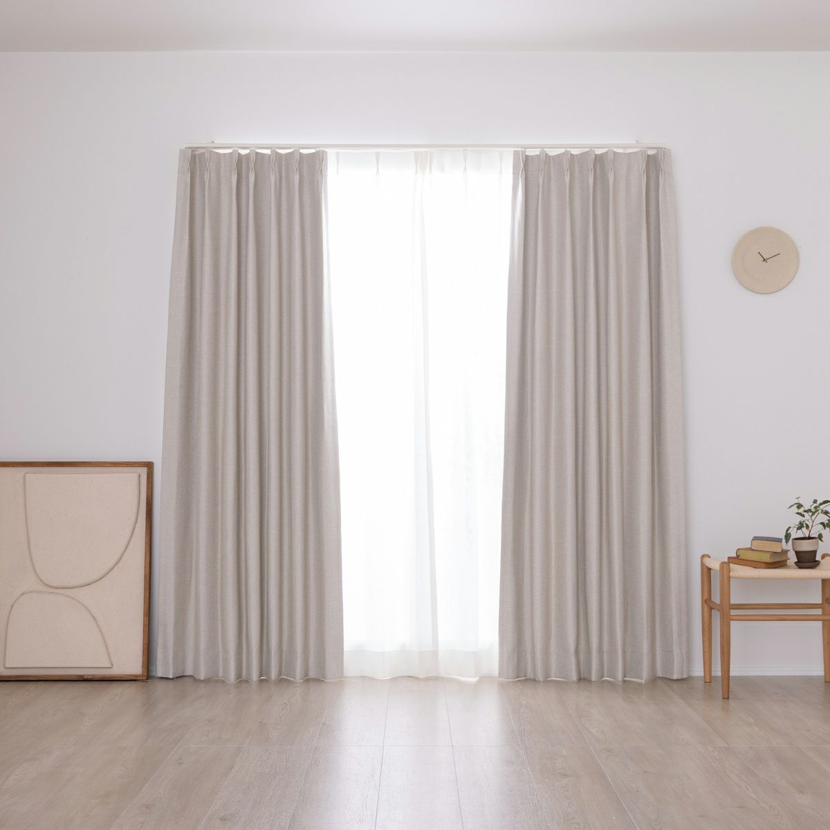 心地の良い手触りのカーテンセット写真1