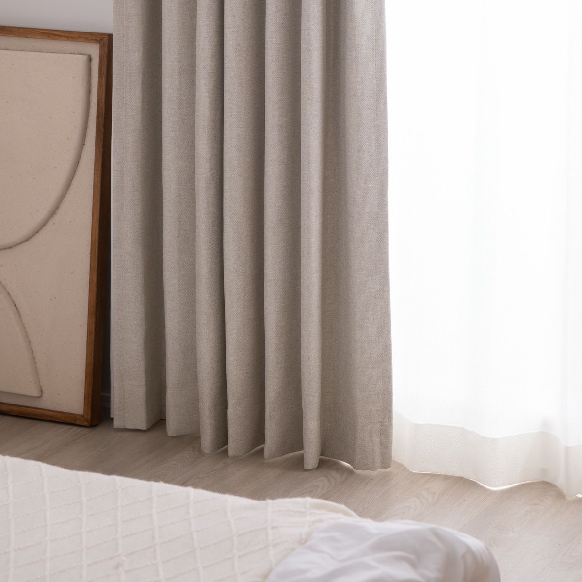 心地の良い手触りのカーテンセット写真2